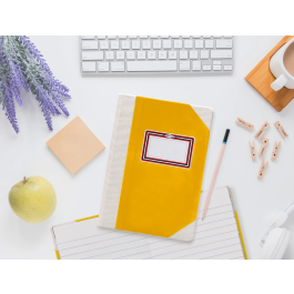 Fernandes Libro Cartone Cosido A4+ Rayado Horizontal 50 Hojas 100 Gr Amarillo