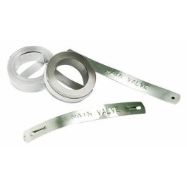 Dymo 31000 Cinta de aluminio sin adhesivo 12mm x 4,80m para etiquetado industrial, compatible con impresoras manuales