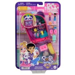 Polly Pocket-Panda Bubble Tea-Box con 2 minifiguras y panda HWN95