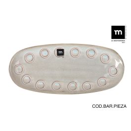 Bandeja Oval Gris Almudena 29x13.5 cm - Inde (24 Unidades) Precio: 93.79000037. SKU: B1AQZ789EB