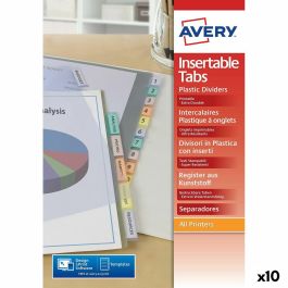 Separadores Avery Transparente A4 12 Hojas (10 Unidades) Precio: 50.88999971. SKU: S8426135
