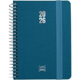 Agenda Anual (2026) Grafoplas Fancy Espiral Tapa Extradura Con Goma A6 170X145 D/P Azul Indigo Precio: 12.79000008. SKU: B1E5TDE79V