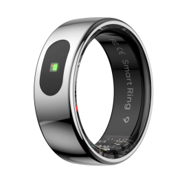 Leotec Smart Ring Kor Ha Plata - Anillo Inteligente con Monitor de Ritmo Cardíaco, Temperatura, Sueño y Resistencia al Agua 5 ATM
