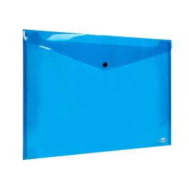 Carpeta Liderpapel Dossier Broche 44242 Polipropileno Din A3 Azul Translucido 10 unidades