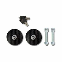 Occ Motorsport OCCRC008 Kit de 2 Cierres de Seguridad para Capó de Competición Rally en Acero Inoxidable con Llave - Negro/Plata
