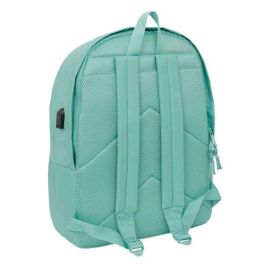Safta Mochila Doble Portátil 15,6" USB F.C.Barcelona Chica Musgo 31x44x18 cm