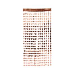 Cortina Metalizada Rosa Con Corazones 200x100 cm Para Fiestas Románticas Precio: 1.5851. SKU: B12MPWHD5G