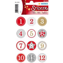 HERMA 15254 Decoración Calendario Adviento Papel Multicolor Autoadhesivo Permanente Navidad 24 Unidades Ø 2 cm Precio: 12.89000053. SKU: B1CSL2RY2D