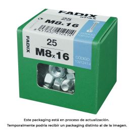 Fadix Tornillo Métrico Cabeza Hexagonal con Tuerca Cincada M8x16mm, Caja 25 Unidades Precio: 5.50000055. SKU: S7913724