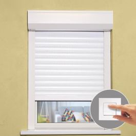 Persiana enrollable eléctrica de aluminio con cable L 100 x H 120 cm - Hojas doble pared, ajuste de topes y 3 tipos de instalación Precio: 188.50000004. SKU: B1EMV3RMDJ