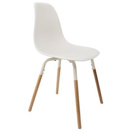Home Deco Factory Silla Phenix Blanca Estilo Escandinavo - Polipropileno, Hierro, Haya - 55x45,9 cm; h.81,9 cm Precio: 32.49999984. SKU: B18WBWZGV2