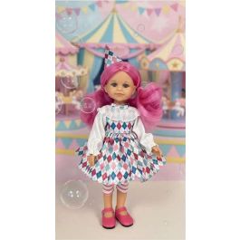 Paola Reina Muñeca Amiga Cleo Arlequín Pelo Rosa 32 cm Precio: 39.49999988. SKU: B1AGSVFGAJ