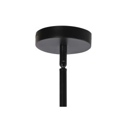 DKD Home Decor Lámpara de Techo Moderna Negra 80x60x80 cm con 9 Luces E14 de Cristal y Metal