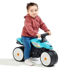 Falk Bicicleta sin pedales Street Champion, Ruedas Silenciosas, Manillar Direccional, Azul, Hecha en Francia, Niños 1-3 años