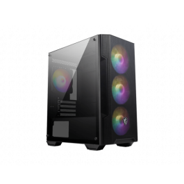 MSI MAG FORGE M100A Carcasa PC Micro Torre Negro Transparente, 3x120mm Ventiladores, Compatible micro ATX/Mini-ITX, 306-7G20A21-809