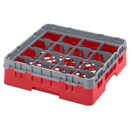 CAMBRO - 16S318-163 - Cesta de lavado 16 comp. 1 altura - 10,9 cm Ø máx. - alt. máx. 9,4 cm - 50 x 50 x 14,3 cm - Rojo Precio: 44.89000054. SKU: B13C5GXNB3