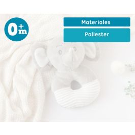 KioKids Sonajero Peluche Elefante Gris 13 cm para Bebés Recién Nacidos Suave de Poliéster, Estimula Desarrollo Sensorial Colección Dolci Amici