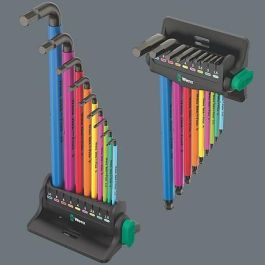 Wera 05133165001 Juego de llaves allen Hex-Plus Multicolour, métricas, 9 piezas (1.5, 2, 2.5, 3, 4, 5, 6, 8, 10 mm)