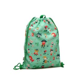Kiokids Bolsa Almuerzo Verde 5L Algodón/Poliéster – Ideal Guardería y Colegio para Niños +0 Meses
