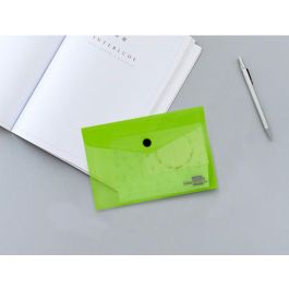 Carpeta Liderpapel Dossier Broche 44223 Polipropileno Din A7 Verde Translucido 12 unidades