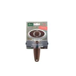 Hunter Cepillo para Cardar Autolimpiable Talla M para Perros, Elimina Pelo Muerto y Subpelo