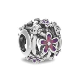 Abalorio Mujer Pandora OPENWORK PURPLE DAISY Plateado Morado