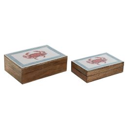 Caja-Joyero Home ESPRIT Multicolor Madera de mango 25 x 17,5 x 8 cm (2 Unidades) Precio: 25.69000005. SKU: B1C3BEVATQ