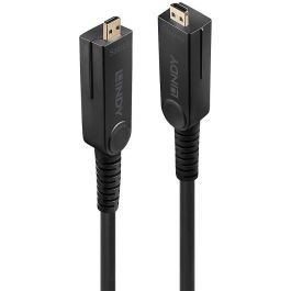 LINDY 38320 Cable de Fibra Óptica Híbrida Micro-HDMI a Micro-HDMI 18G Chapado en Oro 10m