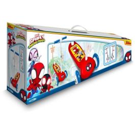 Stamp Patinete de 3 Ruedas Spidey con Dirección Inclinable, Freno de Pie y Rodamientos ABEC 5, Cubierta Antideslizante