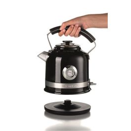 Ariete Hervidor Eléctrico 2854/02 Moderna, 1.7 Litros, Acero Inoxidable, Negro con Termómetro Visible