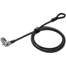 Kensington Candado Fino de Combinación para Portátiles, Seguridad Estándar, Acero al Carbón Negro