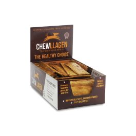 Chewllagen Recompensa para Perros Pollo Chips 15 cm, Colágeno para Articulaciones, Huesos, Piel y Pelo, Display 50 Piezas