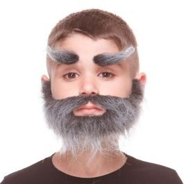 My Other Me Bigote, Barba y Cejas Canoso Infantil - Accesorio Disfraz de Anciano / Abuelo, Talla Única, Multicolor, +5 Años Precio: 14.7899994. SKU: S2420736