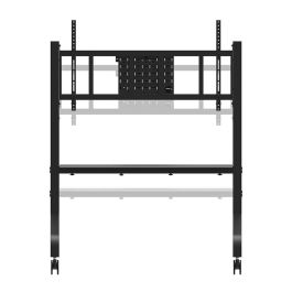 Neomounts FL50-575BL1 Display Trolley para Pantallas de 65-110", Max 125 kg, Altura Manual 129-139 cm, VESA 100x100-1100x600, Negro