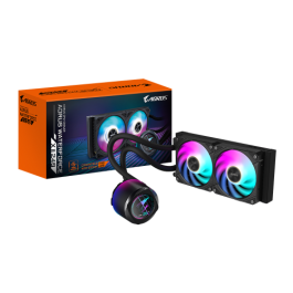 GIGABYTE Refrigeración líquida AIO AORUS WATERFORCE X II 240 para CPU - 2 ventiladores ARGB de 120 mm, pantalla LCD a todo color, mecanismo de bloqueo magnético, DAISY-CHAIN, compatible con Intel LGA 1700 y AMD AM5, garantía de 6 años Precio: 181.5. SKU: B1D2PAYNAV