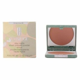 Clinique #03-stay beige STAY MATTE SHEER Polvos Compactos Acabado Mate Sin Aceites para Piel Mixta a Grasa Hipoalergénico 7,6 g