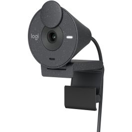 Logitech Brio 300 Webcam Full HD 1080p Foco Fijo con Micrófono Mono, Tapa de Privacidad USB-C y RightLight 2 Grafito