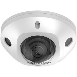 Hikvision Cámara IP Minidomo 2MP AcuSense 4mm IR30 WDR H.265+ Audio Alarma IK08 IP67 PoE para Detección Humana/Vehicular