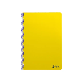 Liderpapel SMART Cuaderno Espiral A4 Tapa Blanda 80 Hojas 75gr Pauta 3.5mm con Margen Color Amarillo