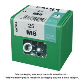 Fadix 10918256 Tuerca Ciega Zinc M8 Caja 25 Unidades Acero Cincado