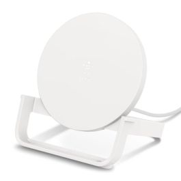 Belkin WIB001VFWH Cargador Inalámbrico 10W Blanco con Soporte Carga Rápida Compatible iPhone Samsung