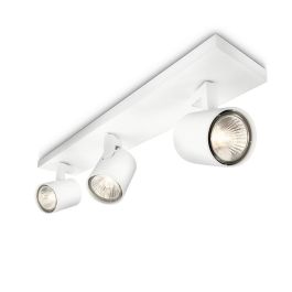 Philips PH-8718291487838 Aplique de Pared Runner Blanco, 3 Focos GU10, Sin Bombillas
