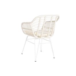 Silla Terraza Y Jardin DKD Home Decor Blanco 57.5 x 82 x 56 cm Set de 3