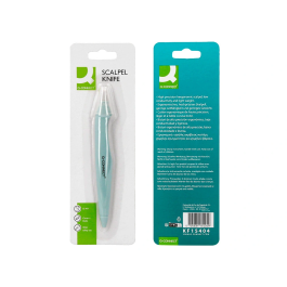 Q-connect Bisturí Plástico para Cortar Papel, Cuchilla Cerámica XD-119, Mango Ergonómico, 1 Unidad