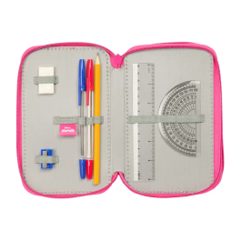 Safta Plumier Escolar Triple Minnie Mouse 37 Piezas 195x125x55 mm