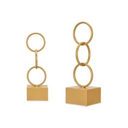 Figura Aros Oro Pequeño Giftdecor 12.5x40.5x12.5 cm - Metal (10 Unidades) Precio: 106.58999989. SKU: S3611210