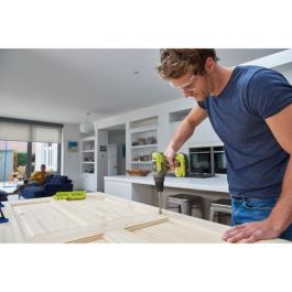 Ryobi RYO4058546562878 Kit 3 Herramientas: Taladro Brushless, Amoladora 115mm, Sierra Calar, 2 Baterías (4/2Ah), Cargador y Bolsa