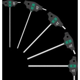 Wera 454/5 HF SHK Set 1 Juego de Destornilladores con Mango en T Hex-Plus 5 Piezas