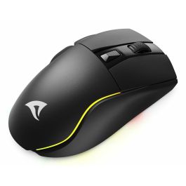 Sharkoon SGM50W Ratón Gaming Óptico Inalámbrico/Cable Dual Mode 6400 DPI. Iluminación RGB, Base de Carga, Batería 70h, Mano Derecha.