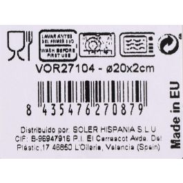 La Mediterranea Fuente Redonda Vortex Nordic Ivory Brillo Ø20 cm (12 Unidades)